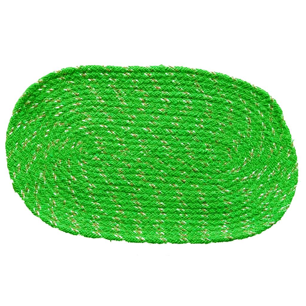 Cotton Ovel Green Door mat