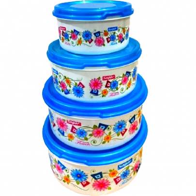 Blue Plastic storage 4 pcs set 