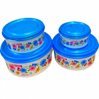 Blue Plastic storage 4 pcs set  0