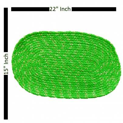Cotton Ovel Green Door mat 0
