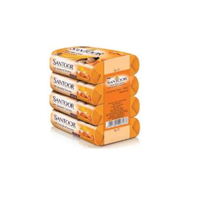 SANTOOR SANDAL TURMERIC 4 PCS